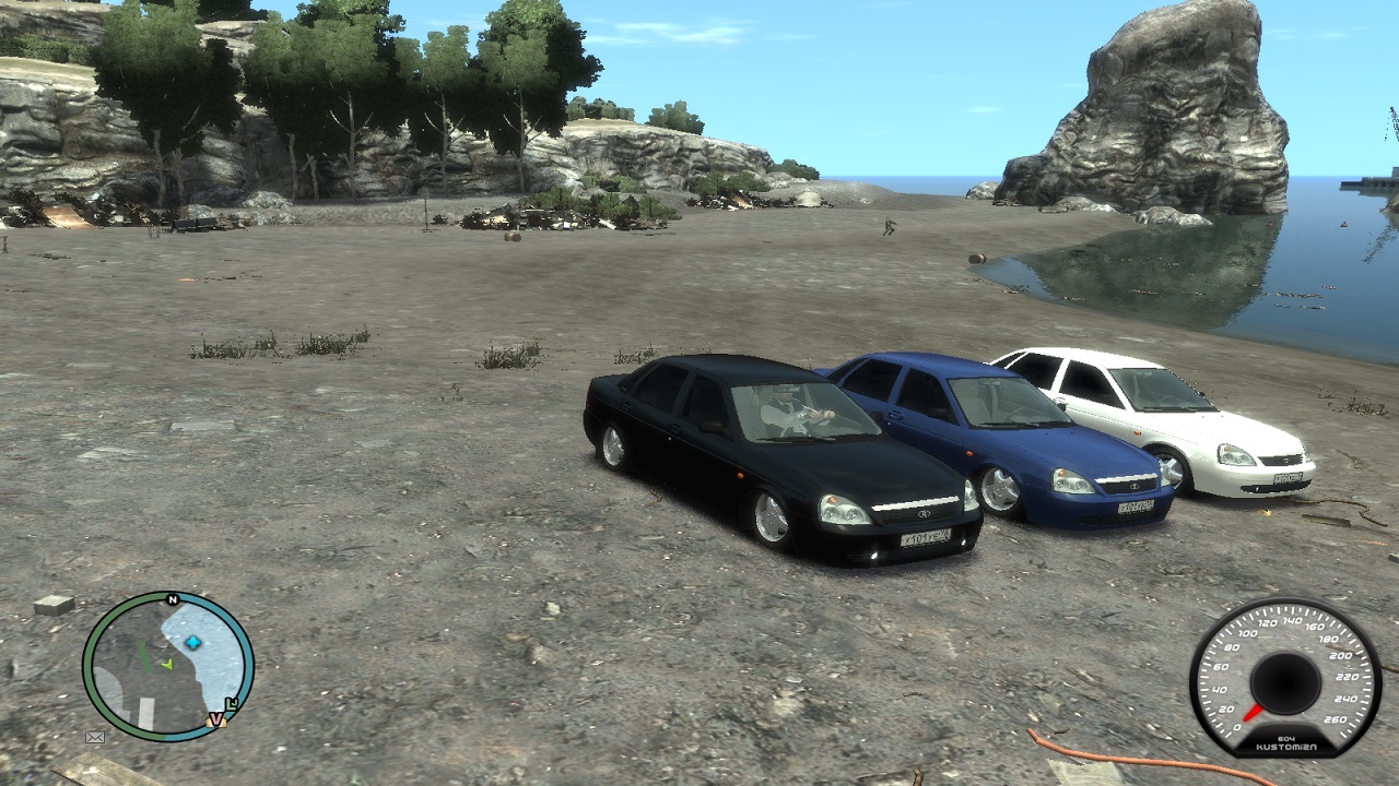 Скриншот GTA 4 с Русскими машинами (2014) PC