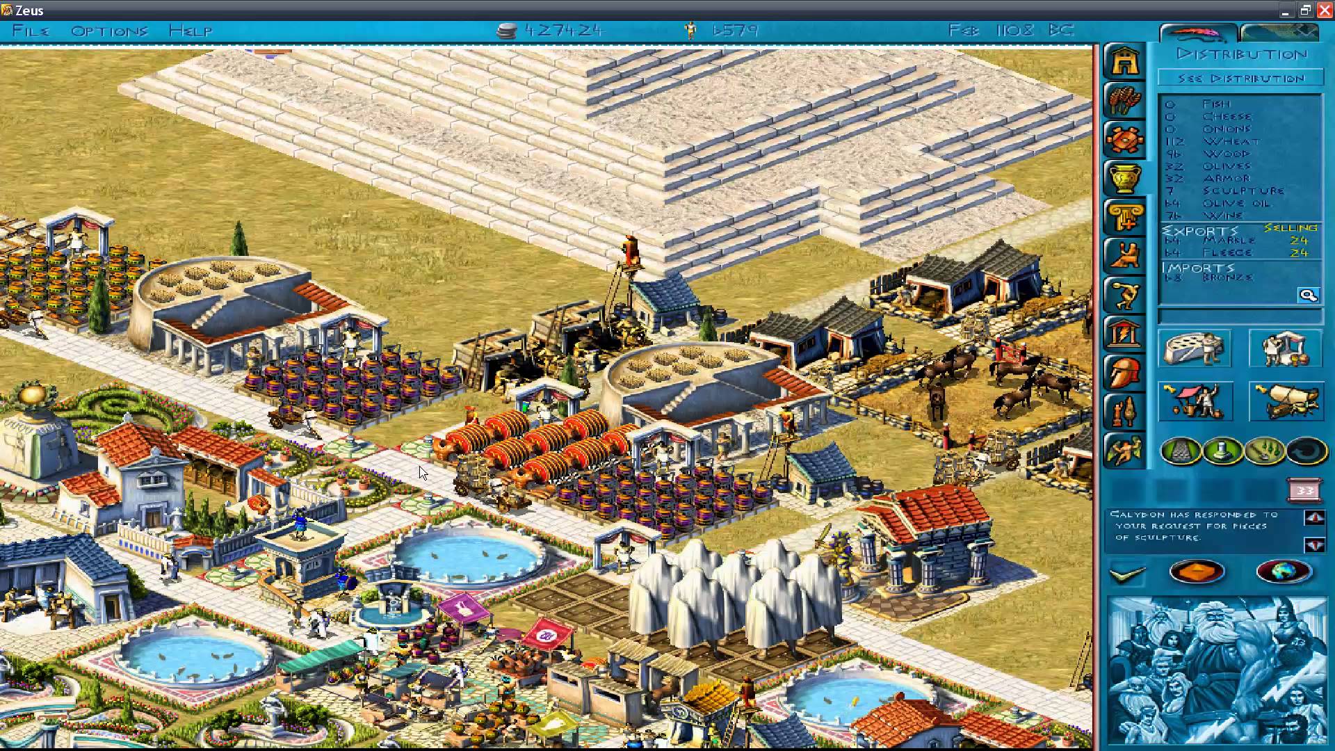 Скриншот Zeus - Master of Olympus (2000) PC