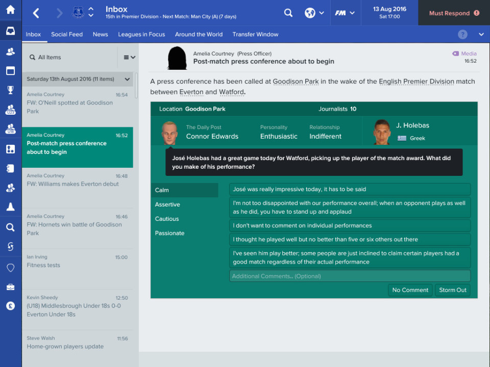 Скриншот Football Manager 2017 (2016) PC