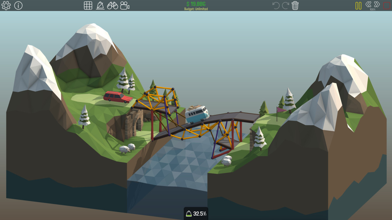 Скриншот Poly Bridge (2016) PC | RePack от R.G. Механики